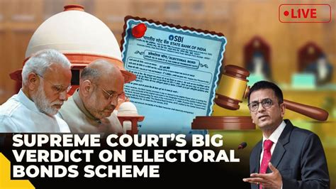 Watch Supreme Court Live Cji Chandrachud Led Bench Judgement On