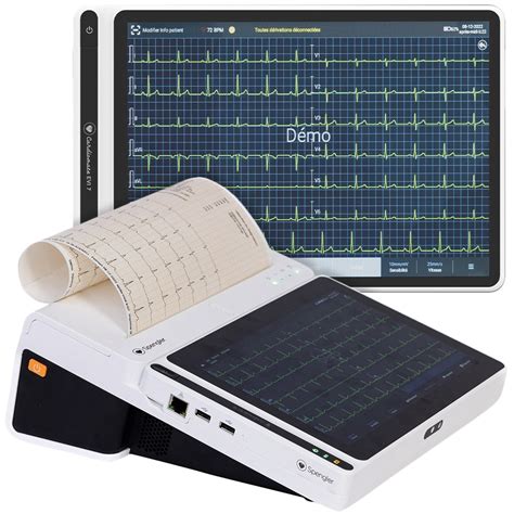 Tablette ECG Cardiomate Evi 10 Pouces Spengler Base Imprimante