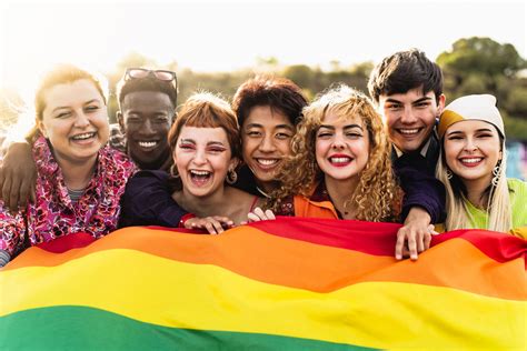 Diverseyoungfriendscelebratinggaypridefestival Lgbtqcommunity