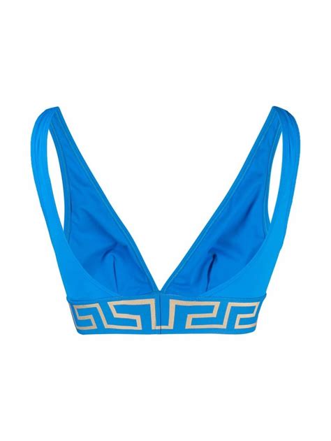 Versace Greca Band Triangle Bikini Top Farfetch