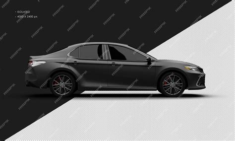 Premium PSD | Realistic isolated matte black luxury elegant city sedan ...