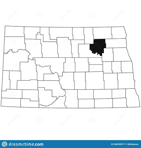 Map Of Ramsey County In North Dakota State On White Background. Single ...