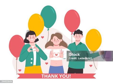 Konsep Terima Kasih Orang Dewasa Muda Yang Bahagia Bersyukur Orang