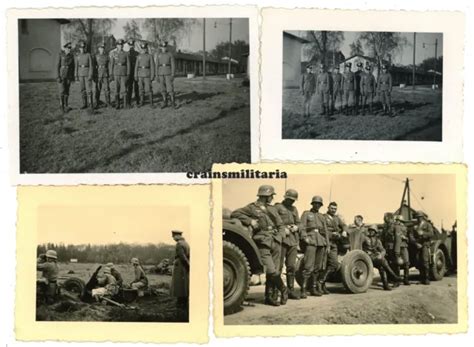 4X ORIG FOTO Panzerjäger MG Btl 10 Pirmasens in Lager WAHN PaK