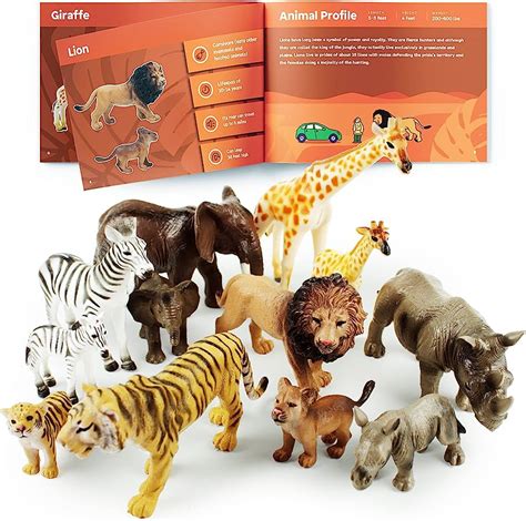 Animal Figure8 Inch Jumbo Jungle Animal Toy Set12 Pieceyeonha Toys