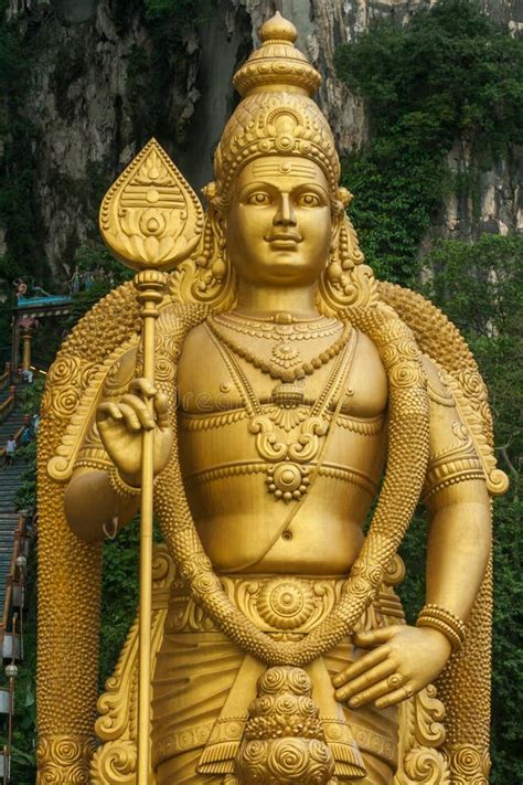 Close Up Of Murugan Statue Tugu Dewa Murugga A Hindu Deity At Batu