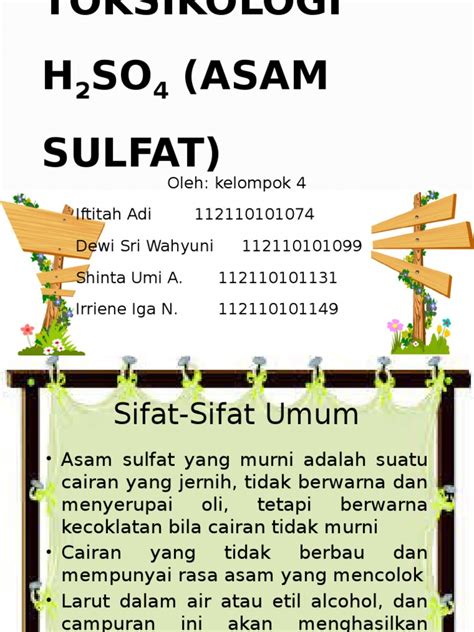 PDF Toksikologi H2so4 Asam Sulfat DOKUMEN TIPS