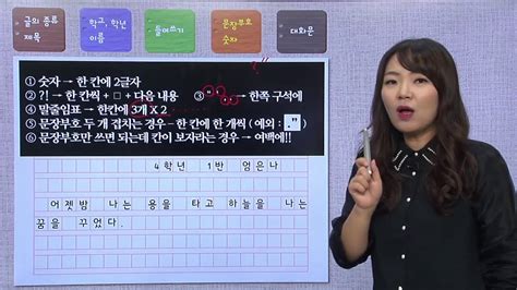 중등인강 밀크t중학국어엄은나 국어 달인 시리즈 원고지 쓰는 법 Youtube