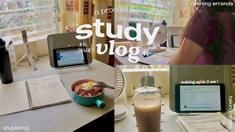 A Productive Study Vlog Studying Waking Up At Am Note Taking