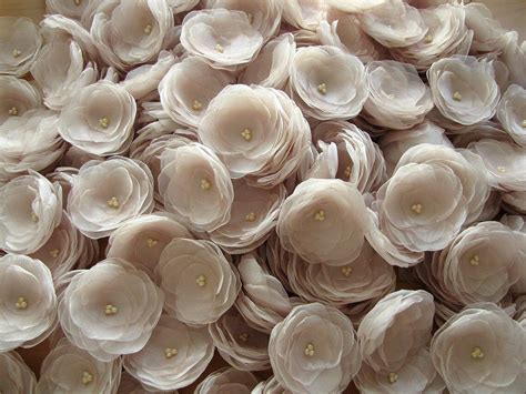 Water Lilies Handmade Organza Sew On Flower Appliques Fabric Etsy