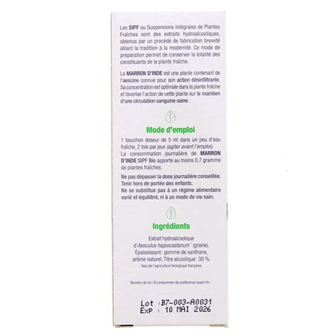 Sipf Marron D Inde Bio Circulation Ml Synergia Illicopharma