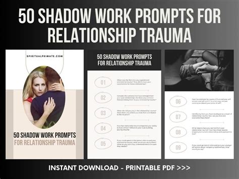 Shadow Work Prompts For Relationship Trauma Printable Pdf