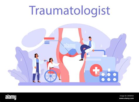 Traumatologist And Trauma Surgery Doctor Injured Limb Broken Bone Or