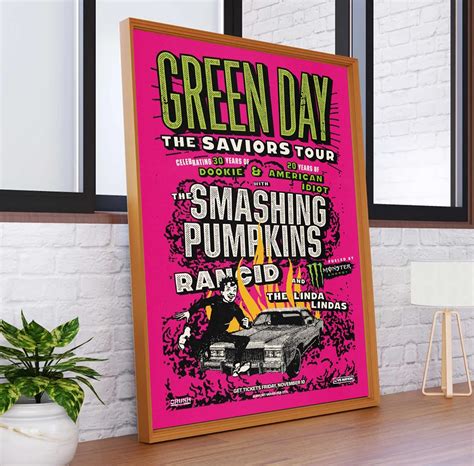 Green Day The Saviors Tour Poster Sold By Evania Aesthetic Sku