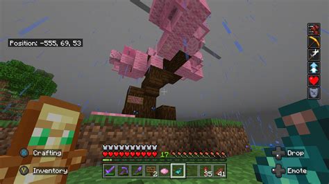 A custom pre 1.20 cherry tree : r/Minecraft