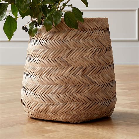 Storage Baskets Metal Rope Jute And More CB2 Rattan Basket