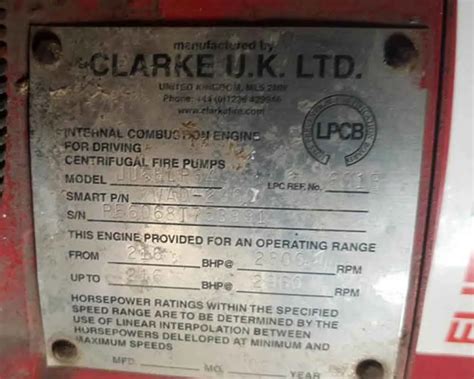 Sold Used Spp Td F Lpcb Approved Fire Pump Set Stuart Group Ltd