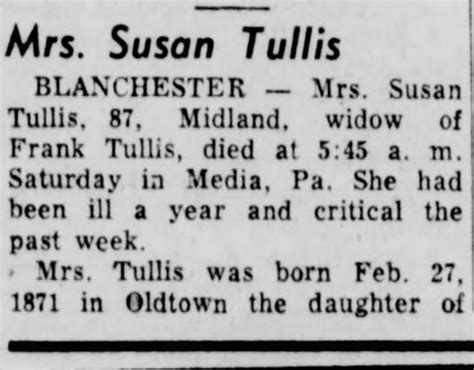 Susan Maria James Tullis 1871 1959 Mémorial Find a Grave