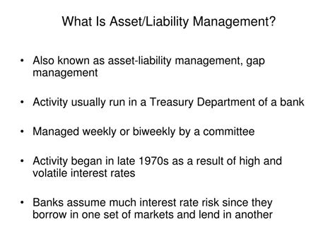 Ppt An Asset Liability Management Overview Powerpoint Presentation Free Download Id 3734455