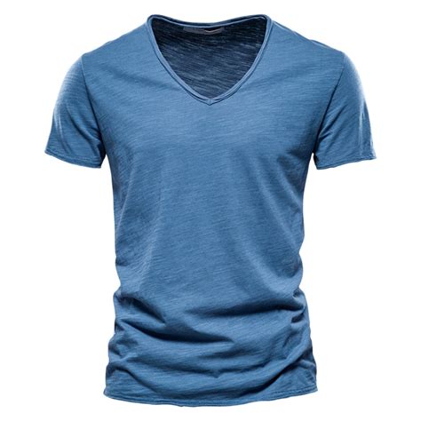 Musatteng Mens Fashion Casual Solid Color V Neck Short Sleeve T Shirt