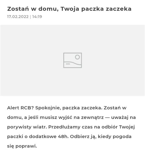 Inpost Wyd U A Czas Na Odbi R Paczek Powodem Alert Rcb I Ni Dudley