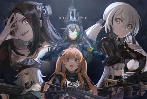 Safebooru 404 Girls Frontline 6girls Absurdres Assault Rifle Bangs