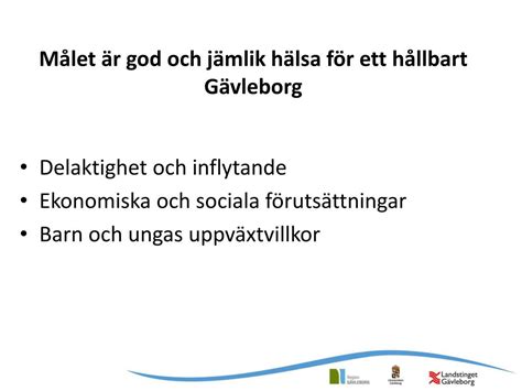 PPT Regionalt folkhälsoarbete i Gävleborg PowerPoint Presentation