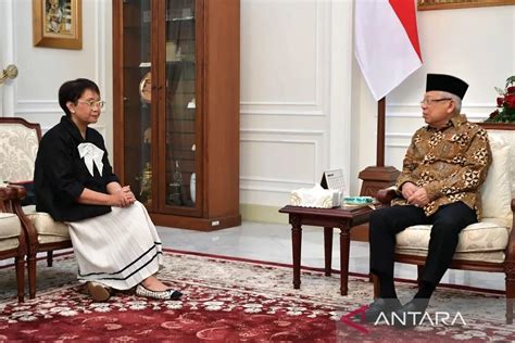 Bertemu Wapres Menlu Tegaskan Konsistensi Indonesia Menduku