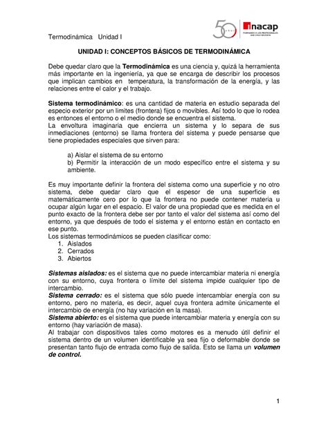 Unidad I Conceptos b Ãsicos de Termodin Ãmica Termodinamica