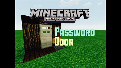 ️minecraft Pe Password Door Redstone Tutorial Youtube