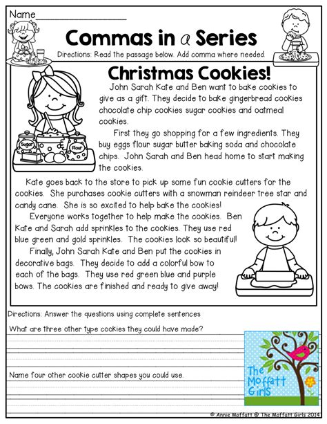 Commas In A Series And Tons Of Other Great Printables For 2nd Grade Reading Comprehension