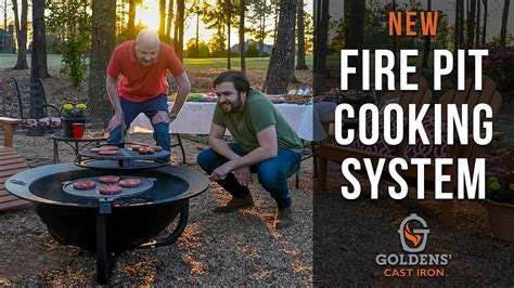 The New Goldens Cast Iron Fire Pit Cooking System Youtube