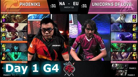 Phoenix1 Vs Unicorns Of Love Day 1 Of NA Vs EU Rift Rivals 2017 LoL