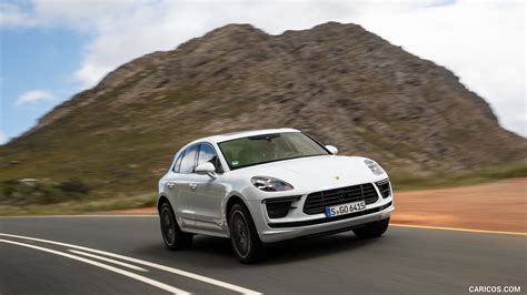 2020 Porsche Macan Turbo Color Carrara White Metallic Front Three