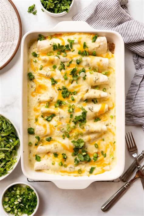 Creamy Chicken Enchiladas With Rotisserie Chicken House Of Nash Eats