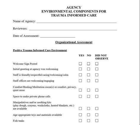 Trauma Informed Physical Environments Assessment Tools Pacesconnection