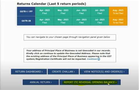 Electronic Credit Reversal And Reclaimed Statement OnlineTaxUpdate