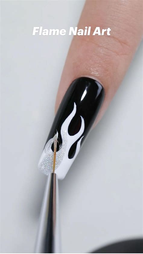 Flame Nail Art | Flame nail art, Nail art, Nail designs