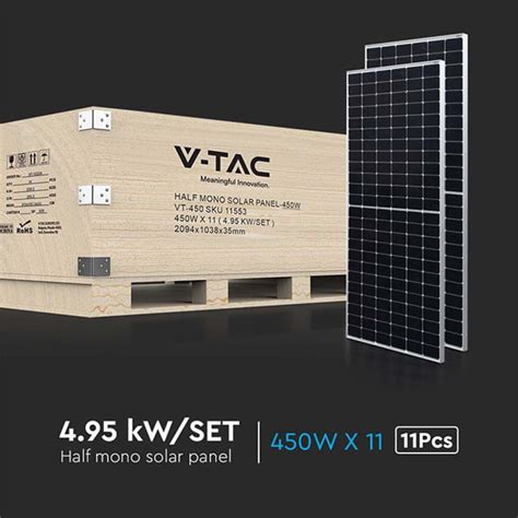 V Tac 4 95 KW Pannelli Solari Fotovoltaici 450W 144 Celle IP68