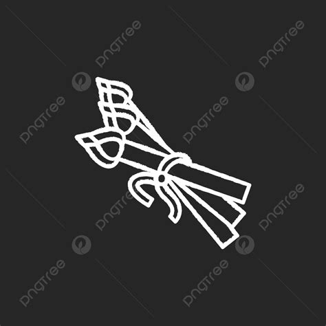 Asparagus Chalk White Icon On Black Background Design Sign Drawing