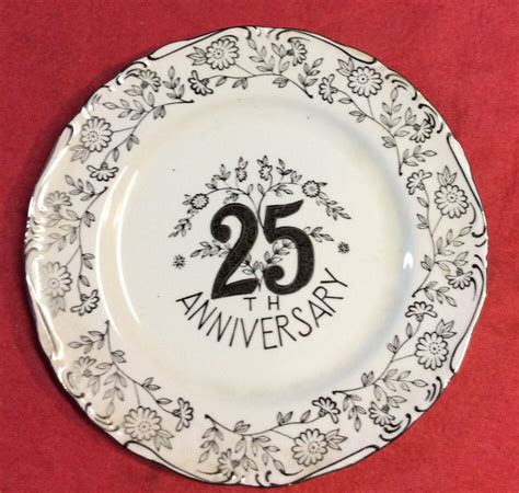 Vintage Norcrest Fine China Silver 25th Anniversary Plate Saucer C 300