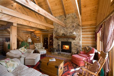 Rustic Living Room Of Ecolog Cottage In Haliburton County Ontario