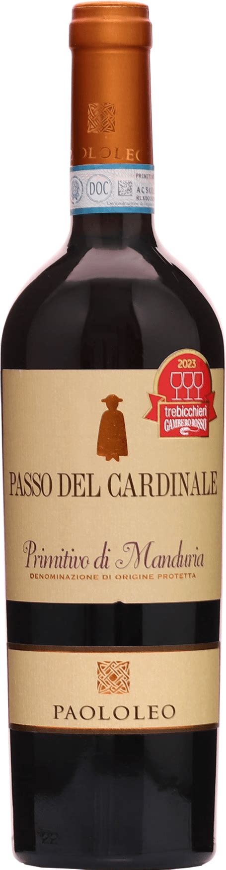 Paololeo Primitivo Di Manduria D O P Passo Del Cardinale Primitivo