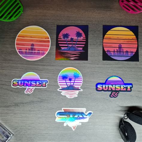 Synthwave Sticker Etsy