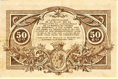 50 Centimes Chambre De Commerce De Bergerac 24 France Numista