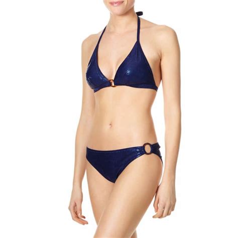 Bandeau Bikini Top Herringbones Turtles In Blue Brandalley