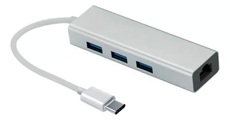 Adaptador Usb Tipo C A Red Rj Lan Ethernet Hub Usb Netmak Nm Tc