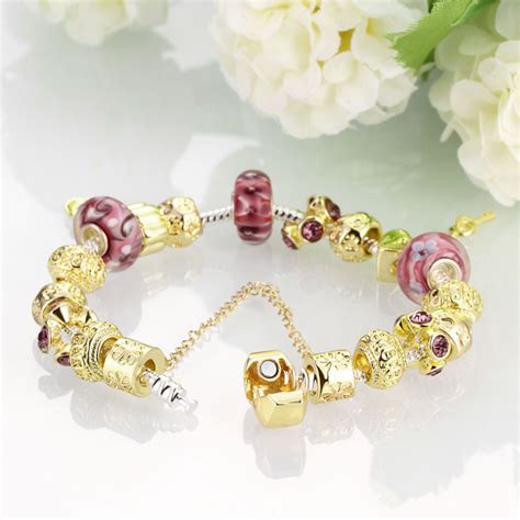 Pink Flower Charm Bracelet – Femmi Accessories