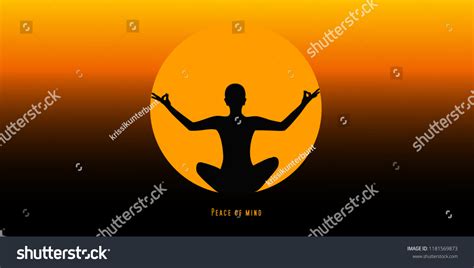 Young Person Sitting Yoga Meditation Lotus Stock Vector Royalty Free