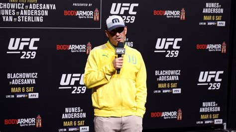 Ufc 259 Commentator Jon Anik Answers Media Questions After Official